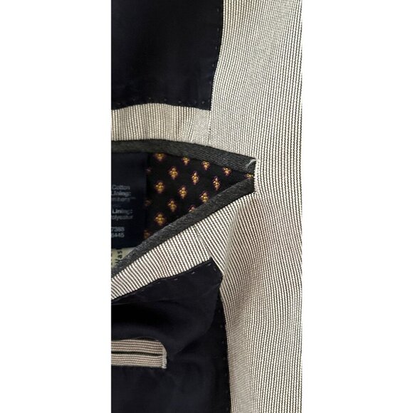 J.CREW LUDLOW Blazer Gray Beige Cotton Lined Size 42L - Picture 10 of 13